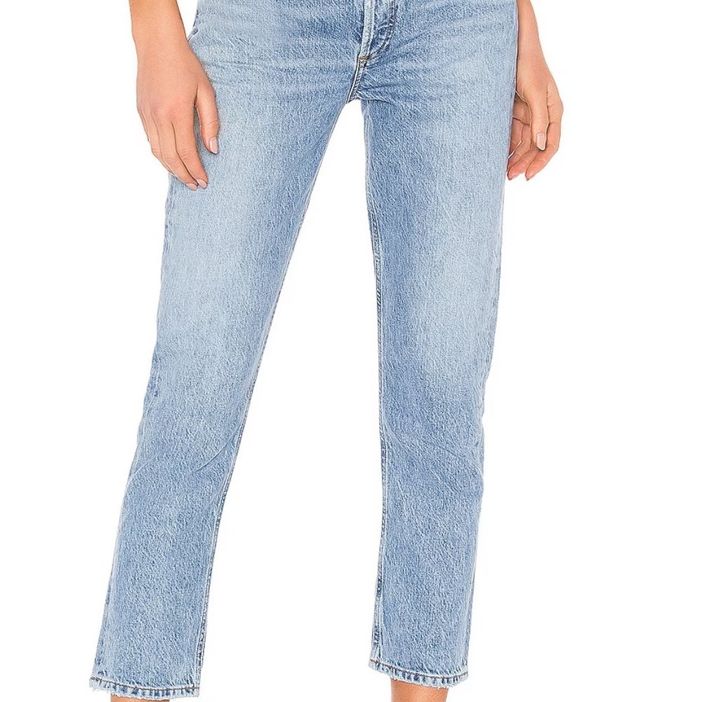 Riley High Rise Straight Crop Color Blur - Size 26